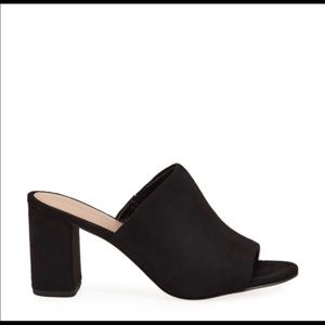 BCBGeneration Beverly Sandal Black Suede Heeled Sandal/Mule Size 8.5